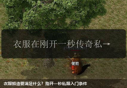 衣服锻造要满足什么？刚开一秒私服入门条件