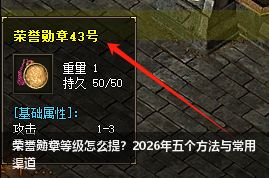2026年快速提升荣誉勋章等级的有效方法与渠道