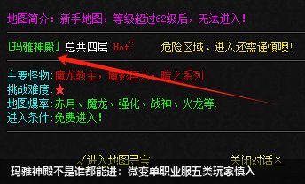 2026微变单职业传奇：玛雅神殿地图五类玩家避坑指南
