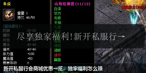 新开私服行会商城优惠一览,独家福利怎么领