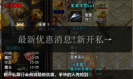 新开私服行会商城最新优惠,手快的人先抢到