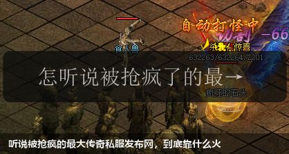 听说被抢疯的最大传奇私服发布网,到底靠什么火